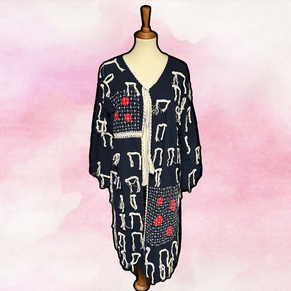 🌈 Amazing Free People Sashiko kimono